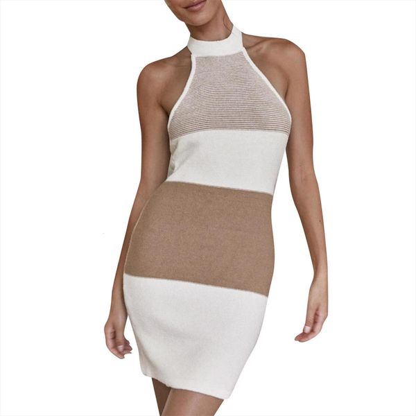 halter knitted fashion summer women dress sleeveless elegant panelled sheath mini female ladies, Black;gray
halter knitted fashion summer women dress sleeveless elegant panelled sheath mini female ladies, Black;gray