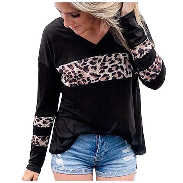 women's t-shirt plus size shirts women spring leopard print blouse basic color long sleeve patchwork tunic personality drop, White
women's t-shirt plus size shirts women spring leopard print blouse basic color long sleeve patchwork tunic personality drop, White