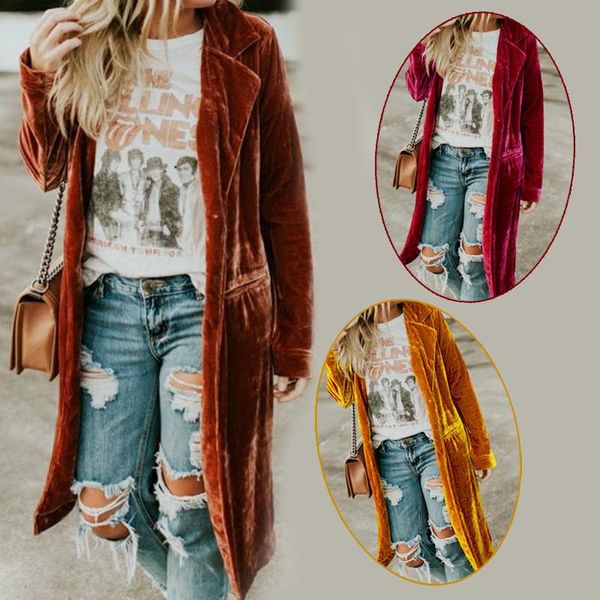 women's trench coats 2021 autumn and winter solid color long-sleeved jacket velvet pocket mid-length clothing, Tan;black
women's trench coats 2021 autumn and winter solid color long-sleeved jacket velvet pocket mid-length clothing, Tan;black