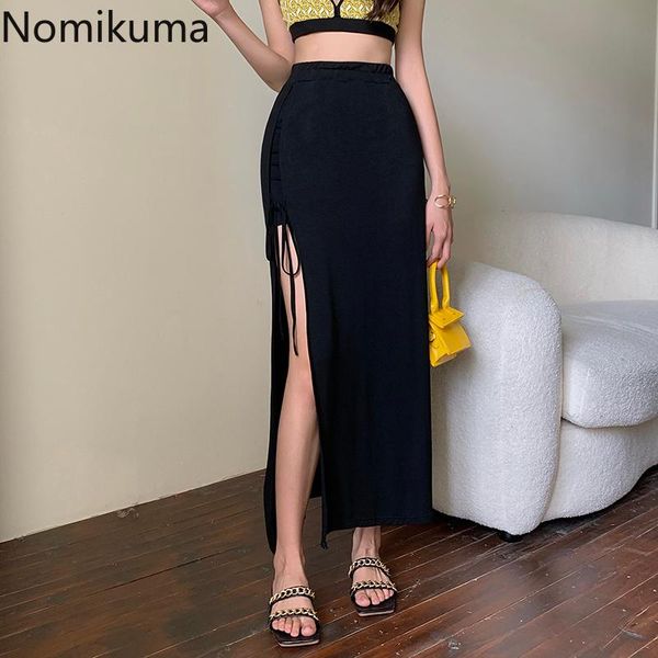 skirts nomikuma 2021 korean split woman high waist bandage irregular skirt causal summer mujer faldas 6g951, Black
skirts nomikuma 2021 korean split woman high waist bandage irregular skirt causal summer mujer faldas 6g951, Black