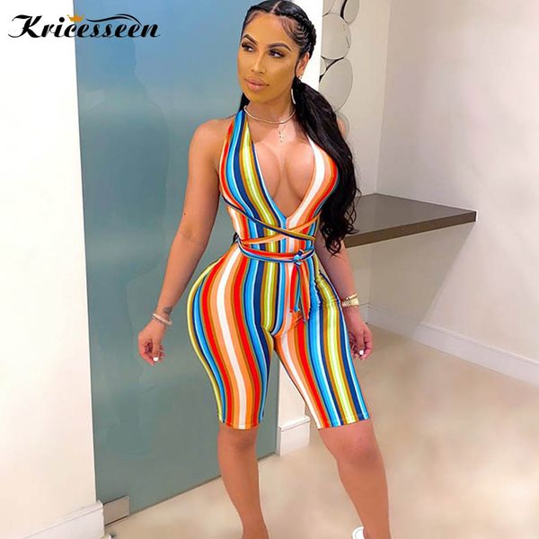 kricesseen casual halter neck bandage one pieces rompers women print striped playsuit skinny bodycon short jumpsuit plus size, Black;white
kricesseen casual halter neck bandage one pieces rompers women print striped playsuit skinny bodycon short jumpsuit plus size, Black;white
