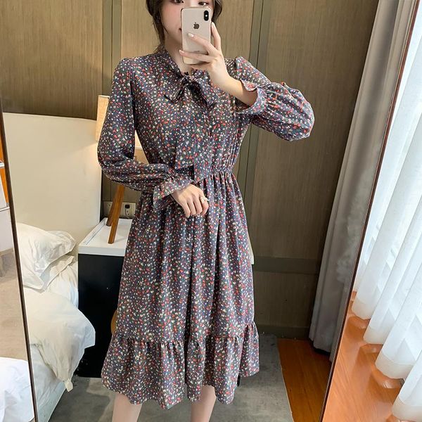 casual dresses bow neck print chiffon women dress flare full sleeve a-line female 2021 spring pleated, Black;gray
casual dresses bow neck print chiffon women dress flare full sleeve a-line female 2021 spring pleated, Black;gray