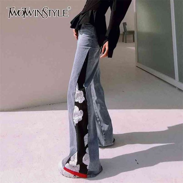 casual patchwork print jeans for women high waist straight wide leg loose denim trousers female fashion spring 210521, Blue
casual patchwork print jeans for women high waist straight wide leg loose denim trousers female fashion spring 210521, Blue