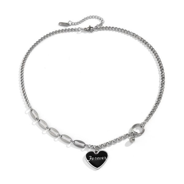 pendant necklaces potcet stainless steel black love letter titanium necklace geometric fashion hip hop party jewelry, Silver
pendant necklaces potcet stainless steel black love letter titanium necklace geometric fashion hip hop party jewelry, Silver