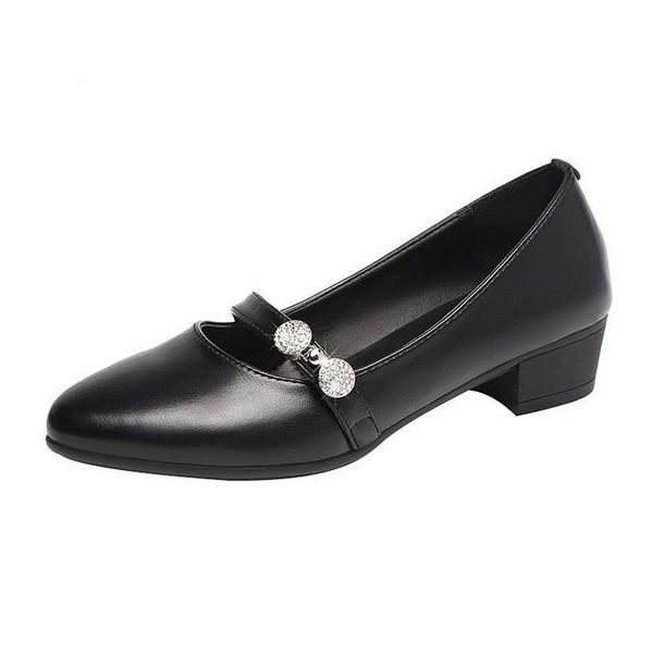 dress shoes fashion casual woman 2021 spring autumn rhinestone thick heel slip on shallow mother solid leather women, Black
dress shoes fashion casual woman 2021 spring autumn rhinestone thick heel slip on shallow mother solid leather women, Black