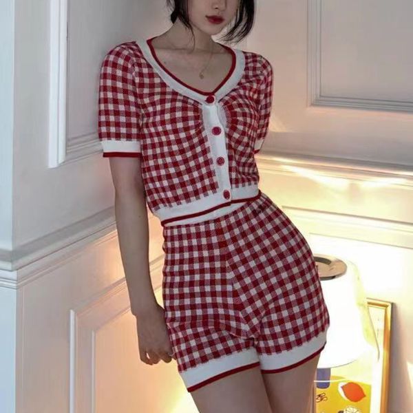women's jumpsuits & rompers summer plaid knit two piece set crop short sweater cardigan + shorts sets casual 2 pants outf, Black;white
women's jumpsuits & rompers summer plaid knit two piece set crop short sweater cardigan + shorts sets casual 2 pants outf, Black;white