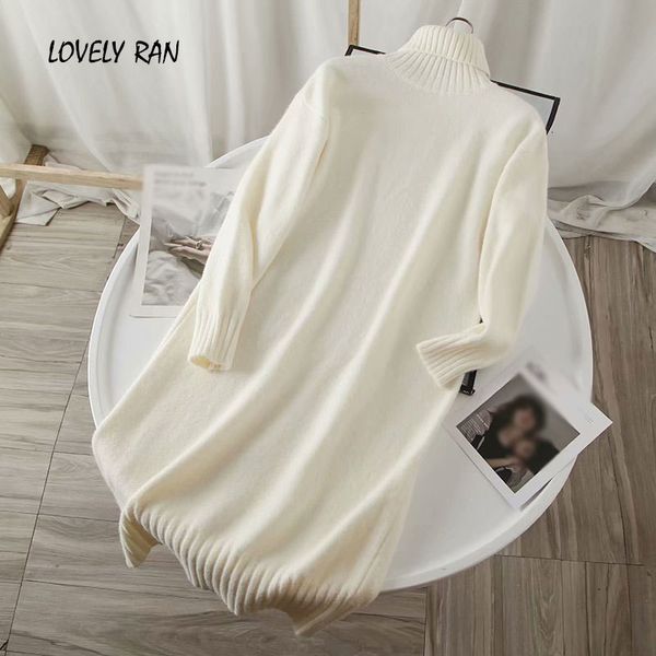 casual dresses knitted women's sweater dress turtleneck solid warm long sleeve female winter spring loose lady bottom cajv, Black;gray
casual dresses knitted women's sweater dress turtleneck solid warm long sleeve female winter spring loose lady bottom cajv, Black;gray