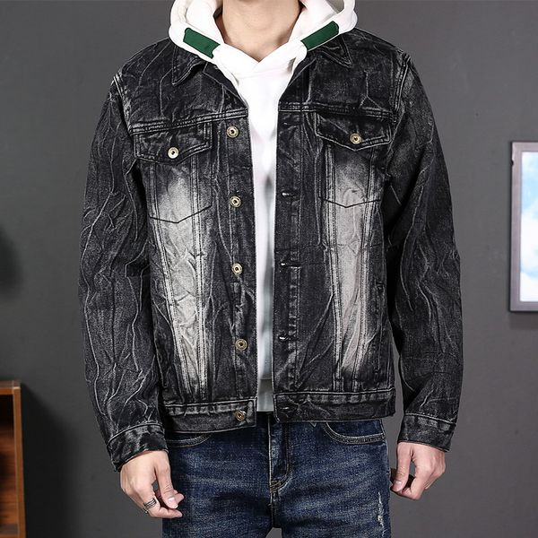 hoodies men's snowflake wash denim jacket classic style fashion dark grey biker vintage jackets slim coat male brand clothes, Black
hoodies men's snowflake wash denim jacket classic style fashion dark grey biker vintage jackets slim coat male brand clothes, Black