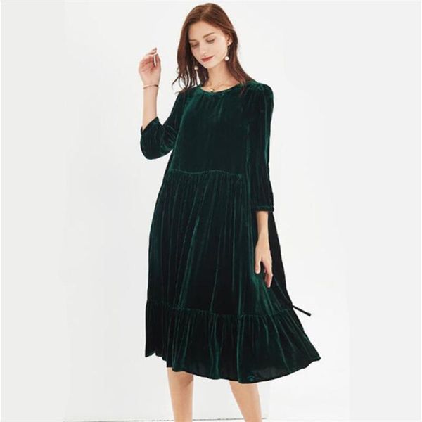 casual dresses 2021 women autumn & winter velvet midi dress elegant vintage office wear party robe femme designer vestidos, Black;gray
casual dresses 2021 women autumn & winter velvet midi dress elegant vintage office wear party robe femme designer vestidos, Black;gray