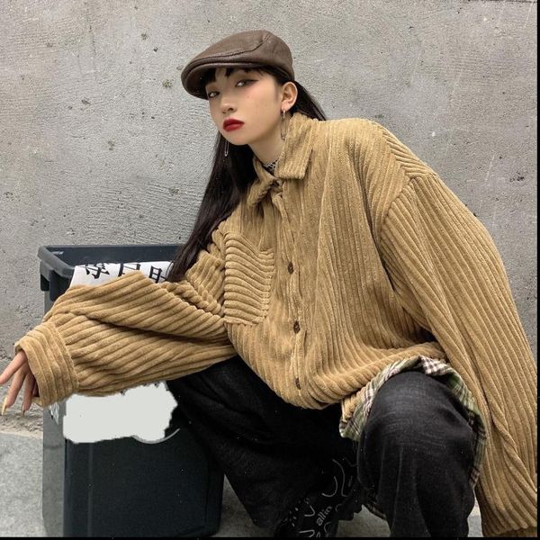 womens shirts long sleeve harajuku streetwear korean women japanese man oversized corduroy shirt blouse blusas vintage chaqueta fall plus, White
womens shirts long sleeve harajuku streetwear korean women japanese man oversized corduroy shirt blouse blusas vintage chaqueta fall plus, White