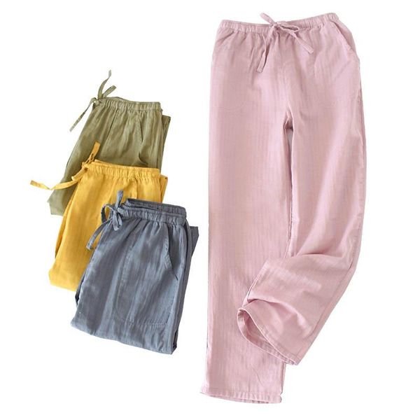 women's sleepwear spring lovers sleep bottom men and women comfort gauze cotton pants couples solid color loose thin homewear, Black;red
women's sleepwear spring lovers sleep bottom men and women comfort gauze cotton pants couples solid color loose thin homewear, Black;red