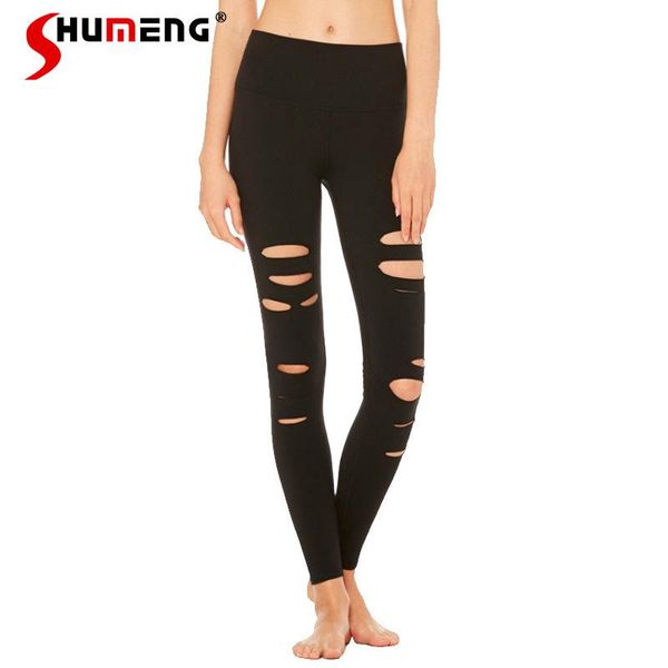 women's leggings sell hollow-out ripped high waist fitness pants ladies' super stretch hip lifting sports yoga skinny, Black
women's leggings sell hollow-out ripped high waist fitness pants ladies' super stretch hip lifting sports yoga skinny, Black