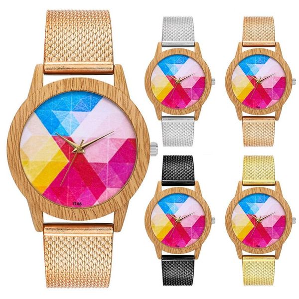 wristwatches zhoulianfa lover women men colorful dial mesh strap quartz analog bracelet watches wristwatch, Slivery;brown
wristwatches zhoulianfa lover women men colorful dial mesh strap quartz analog bracelet watches wristwatch, Slivery;brown
