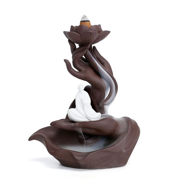 fragrance lamps lotus buddha's hand backflow incense burner wierook waterval ceramic purple sand stick holder buddhist temple censer
fragrance lamps lotus buddha's hand backflow incense burner wierook waterval ceramic purple sand stick holder buddhist temple censer