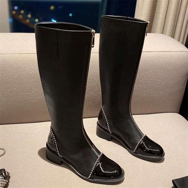 boots brand women long zipper front dress shoes woman chunky heels booties ladies knight beaading thigh high, Black
boots brand women long zipper front dress shoes woman chunky heels booties ladies knight beaading thigh high, Black