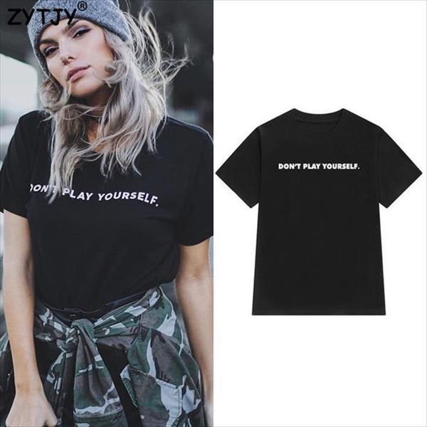 dont play yourself letters and mens t shirt womens print women cotton casual funny for lady girl tee hipster, White;black
dont play yourself letters and mens t shirt womens print women cotton casual funny for lady girl tee hipster, White;black