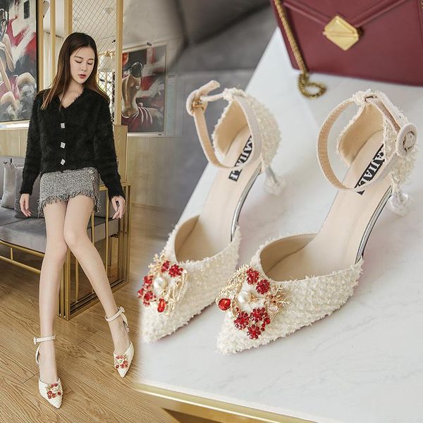 sandals 2021 fashion single shoes pointed toe european and american rhinestone metal buckle stiletto high heels, Black
sandals 2021 fashion single shoes pointed toe european and american rhinestone metal buckle stiletto high heels, Black