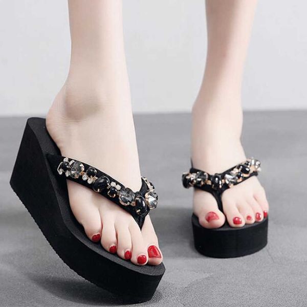 summer womens flip flops diamond flats slippers beach shoes crystal outdoor platform sandals ladies casual fashion shoes sh94 210625, Black
summer womens flip flops diamond flats slippers beach shoes crystal outdoor platform sandals ladies casual fashion shoes sh94 210625, Black