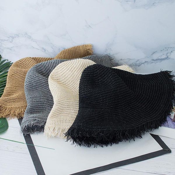 stingy brim hats 2021 korean style women's hat beach vacation leisure sun big side breathable ladies straw summer sunscreen cap, Blue;gray
stingy brim hats 2021 korean style women's hat beach vacation leisure sun big side breathable ladies straw summer sunscreen cap, Blue;gray
