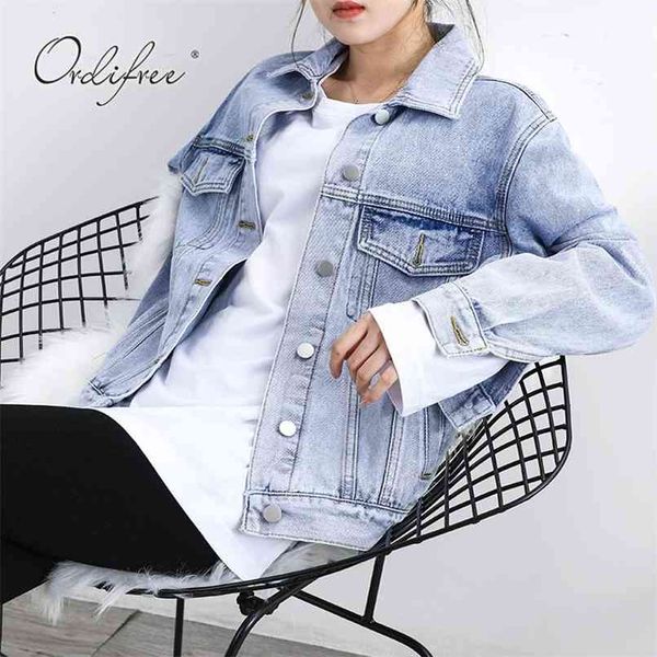 autumn women jeans jacket coats long sleeve black blue cotton female denim casual outwear 210513, Black;brown
autumn women jeans jacket coats long sleeve black blue cotton female denim casual outwear 210513, Black;brown