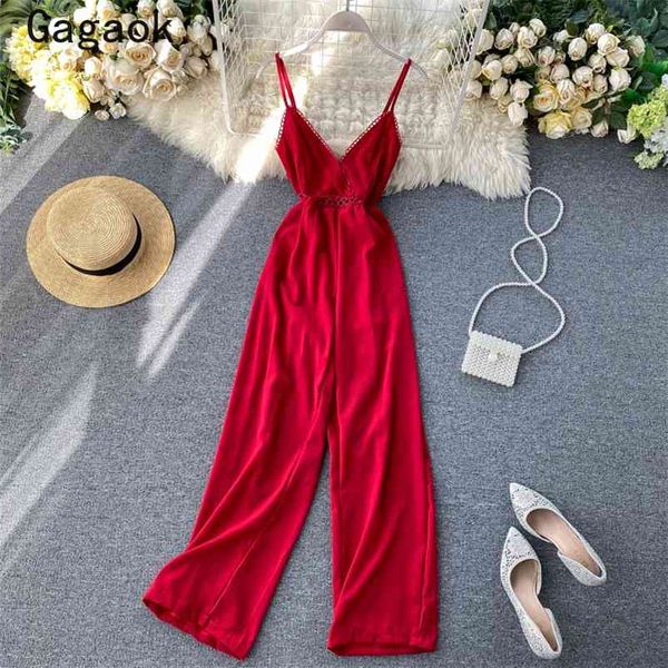 women high street jumpsuits spring solid hollow out loose casual simple slim chic wild fashion jumpsuit 210531, Black;white
women high street jumpsuits spring solid hollow out loose casual simple slim chic wild fashion jumpsuit 210531, Black;white