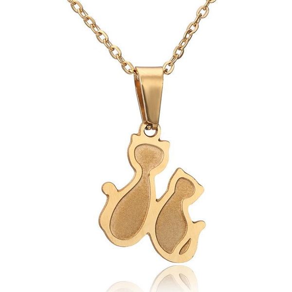 fashionable stainless steel cartoon cat pendant women necklace personality charm female simple animal jewelry necklaces, Silver
fashionable stainless steel cartoon cat pendant women necklace personality charm female simple animal jewelry necklaces, Silver