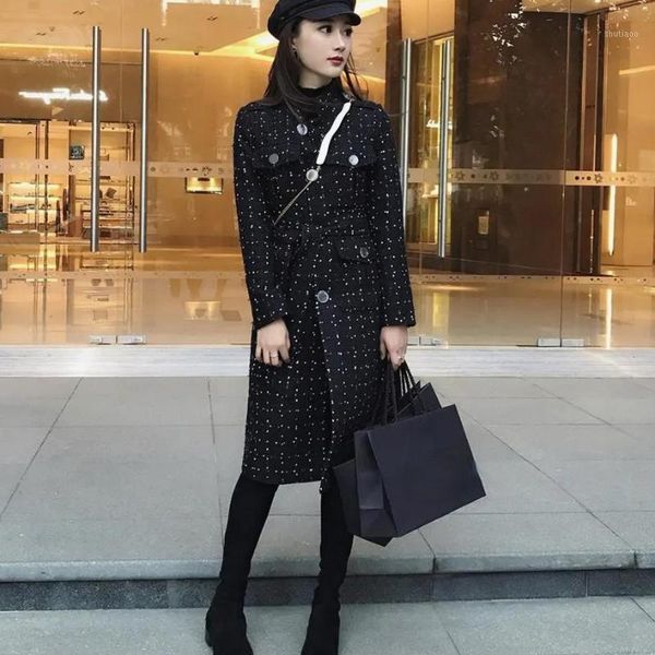 women's wool & blends women slim tweed coat fashion autumn black long woolen jacket
women's wool & blends women slim tweed coat fashion autumn black long woolen jacket