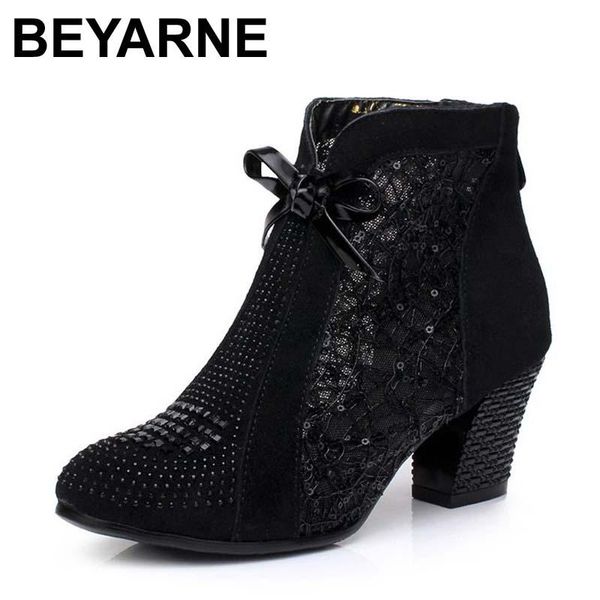 boots beyarne thick mid heel nubuck leather lace floral bowknot pearl rivets summer women fashion sandals ankle plus size 32-42, Black
boots beyarne thick mid heel nubuck leather lace floral bowknot pearl rivets summer women fashion sandals ankle plus size 32-42, Black