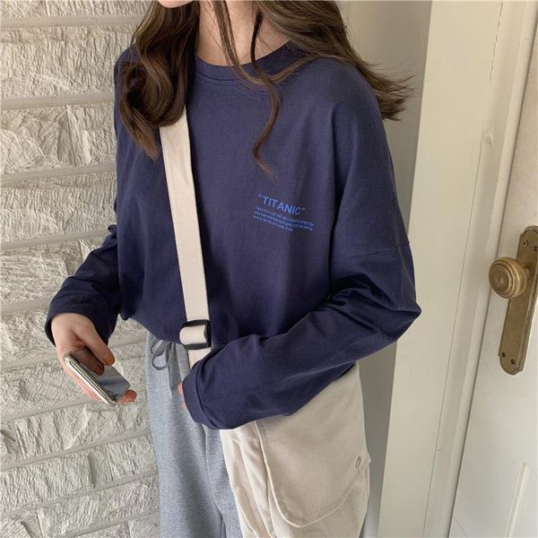 women's t-shirt 2 colors 2021 spring autumn long sleeve womens korean style letterp print tee shirt femme (cx1022), White
women's t-shirt 2 colors 2021 spring autumn long sleeve womens korean style letterp print tee shirt femme (cx1022), White