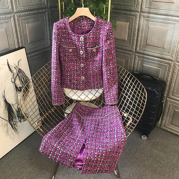 women's tracksuits autumn winter runway suit women long sleeve tweed woolen jacket and skirt 2 piece set elegant lady outfits, Gray
women's tracksuits autumn winter runway suit women long sleeve tweed woolen jacket and skirt 2 piece set elegant lady outfits, Gray