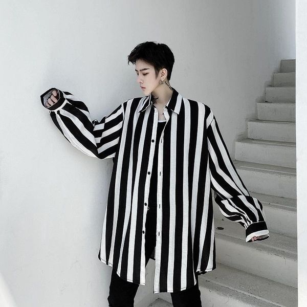 male women streetwear hip hop vintage fashion loose dress shirt cardigan coat men cotton linen casual long sleeve stripe men's shirts, White;black
male women streetwear hip hop vintage fashion loose dress shirt cardigan coat men cotton linen casual long sleeve stripe men's shirts, White;black