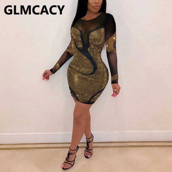 women long sleeve mesh dress diamond embellished party club dresses 210702, Black;gray
women long sleeve mesh dress diamond embellished party club dresses 210702, Black;gray