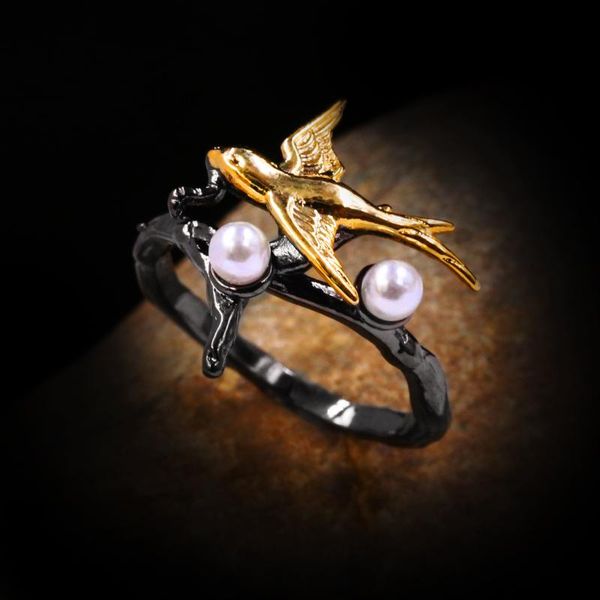 cluster rings exquisite hummingbird pearl black gold ring ladies party jewelry engagement gift bird magpie 925 silver, Golden;silver
cluster rings exquisite hummingbird pearl black gold ring ladies party jewelry engagement gift bird magpie 925 silver, Golden;silver