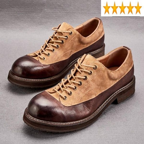 dress shoes round work vintage toe mens genuine leather 2021 business man retro lace up colors panelled block heels formal, Black
dress shoes round work vintage toe mens genuine leather 2021 business man retro lace up colors panelled block heels formal, Black