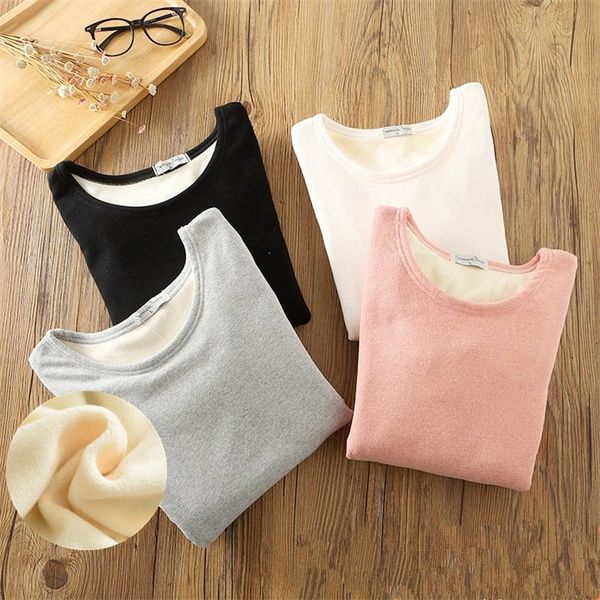 plus velvet thicken cotton t shirt women autumn winter warm long sleeve women tshirt o-neck slim bottoms tee shirt femme 210317, White
plus velvet thicken cotton t shirt women autumn winter warm long sleeve women tshirt o-neck slim bottoms tee shirt femme 210317, White