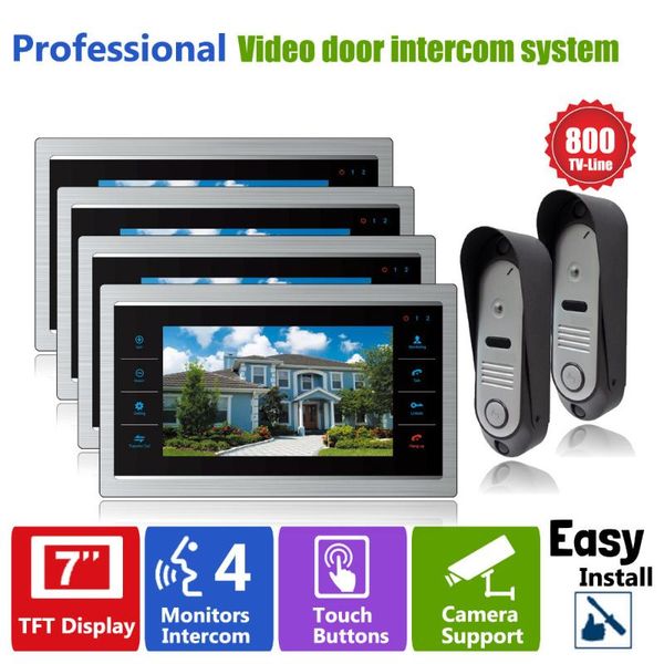 homefong intercom phone system with 2 doorbell camera and 4 indoor lcd screen monitor 7 inch door kit video phones
homefong intercom phone system with 2 doorbell camera and 4 indoor lcd screen monitor 7 inch door kit video phones