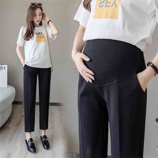 pregnant women belly pants summer black elegant maternity formal trousers ankle-length pregnancy work clothes with pockets 210721, White
pregnant women belly pants summer black elegant maternity formal trousers ankle-length pregnancy work clothes with pockets 210721, White