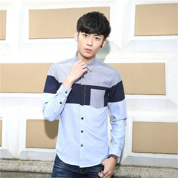 men's casual shirts myazhou men's shirt with long sleeves, shirts for young men stripes spring and autumn dalu, White;black
men's casual shirts myazhou men's shirt with long sleeves, shirts for young men stripes spring and autumn dalu, White;black