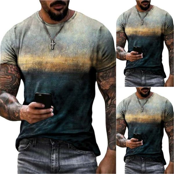 men's t-shirts men round neck short sleeve t-shirt blouse summer gradient printed shirts, White;black
men's t-shirts men round neck short sleeve t-shirt blouse summer gradient printed shirts, White;black