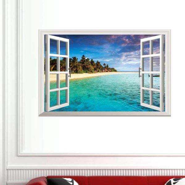 fake window sea wallpaper creative home wall decals removable background poster wallpapers
fake window sea wallpaper creative home wall decals removable background poster wallpapers
