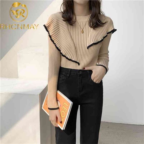 korean women's autumn winter sweater casual bottoming knitwear warm splicing pullover minimalist elegant ladies jumpers 210506, White;black
korean women's autumn winter sweater casual bottoming knitwear warm splicing pullover minimalist elegant ladies jumpers 210506, White;black