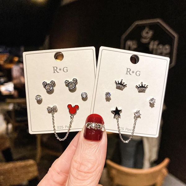 stud 6pcs 14k real gold plated crown earrings for women delicate cubic zircon star tassel gift, Golden;silver
stud 6pcs 14k real gold plated crown earrings for women delicate cubic zircon star tassel gift, Golden;silver