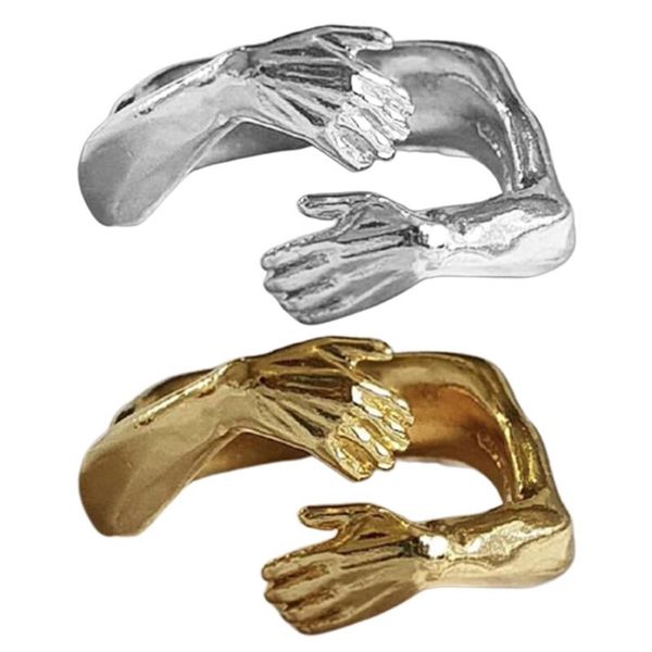 romantic love hug carved hand rings creative forever open finger adjustable ring for women men fashion jewelry wedding, Slivery;golden
romantic love hug carved hand rings creative forever open finger adjustable ring for women men fashion jewelry wedding, Slivery;golden