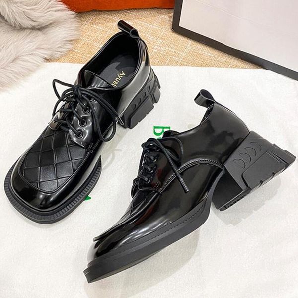 dress shoes black leather female british style thick heel square head high heels single 2021 spring women's loafers
dress shoes black leather female british style thick heel square head high heels single 2021 spring women's loafers