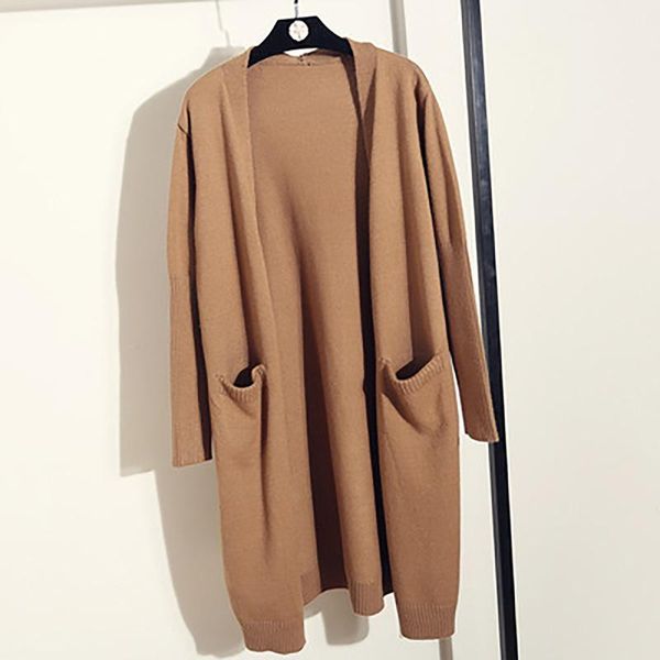 women's sweaters autumn winter women knitted cardigan sweater casual all-match thin mid-length solid color pocket outwear jumpers, White;black
women's sweaters autumn winter women knitted cardigan sweater casual all-match thin mid-length solid color pocket outwear jumpers, White;black