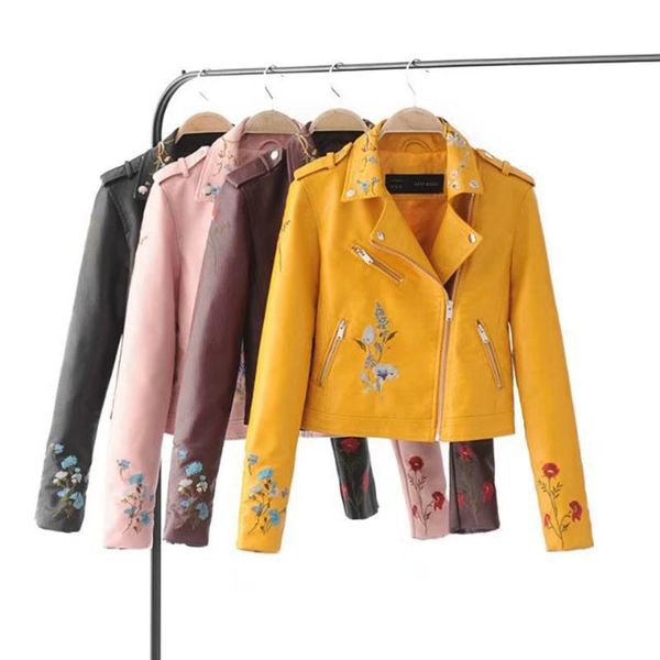 women's jackets jrnnorv embroidery faux leather coat motorcycle zipper wine red jacket women fashion cool outerwear winter, Black;brown
women's jackets jrnnorv embroidery faux leather coat motorcycle zipper wine red jacket women fashion cool outerwear winter, Black;brown