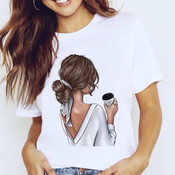women's t-shirt women graphic coffee sweet girl cartoon short sleeve spring summer lady clothes clothing tees print female tshirt, White
women's t-shirt women graphic coffee sweet girl cartoon short sleeve spring summer lady clothes clothing tees print female tshirt, White