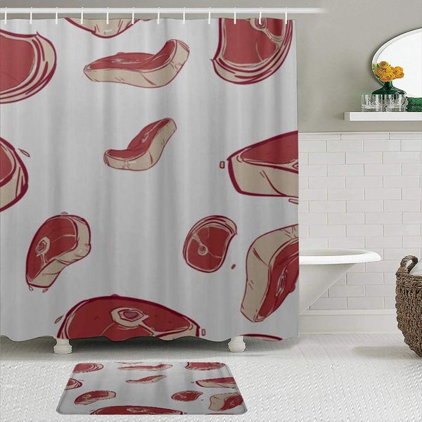 shower curtain sets with non-slip rugs,creative delicious food steak meat food,durable waterproof polyester fabric bathroom
shower curtain sets with non-slip rugs,creative delicious food steak meat food,durable waterproof polyester fabric bathroom