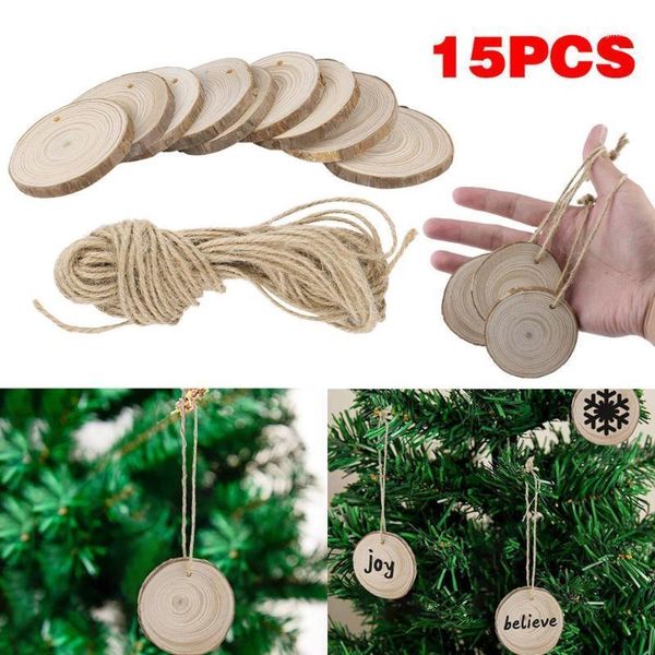 christmas decorations 15pcs wood tree ornaments props diy kids painting decor craft tags #2n141
christmas decorations 15pcs wood tree ornaments props diy kids painting decor craft tags #2n141