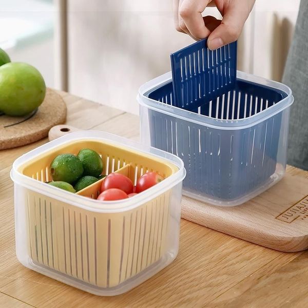 storage bottles & jars small partition fresh-keeping box kitchen refrigerator special fruit and vegetable water containers with lids
storage bottles & jars small partition fresh-keeping box kitchen refrigerator special fruit and vegetable water containers with lids